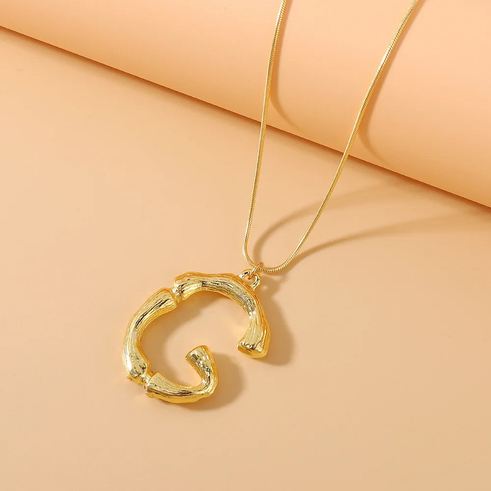 Bamboo Initials Necklace