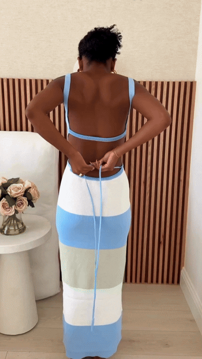 Simisu Stripe Backless