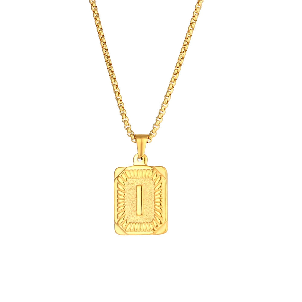 Squared Initials Necklace