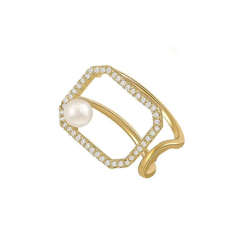 Square Pearl Ring