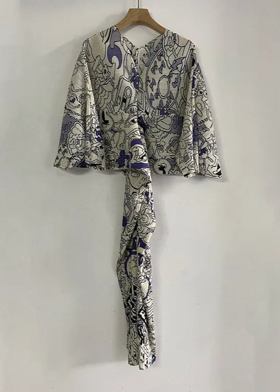 Spring Happy Print Plisse