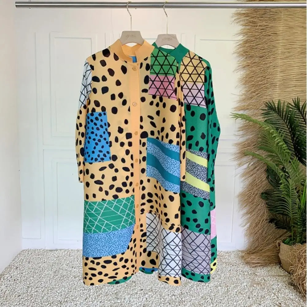 Leopard Dot Pleated
