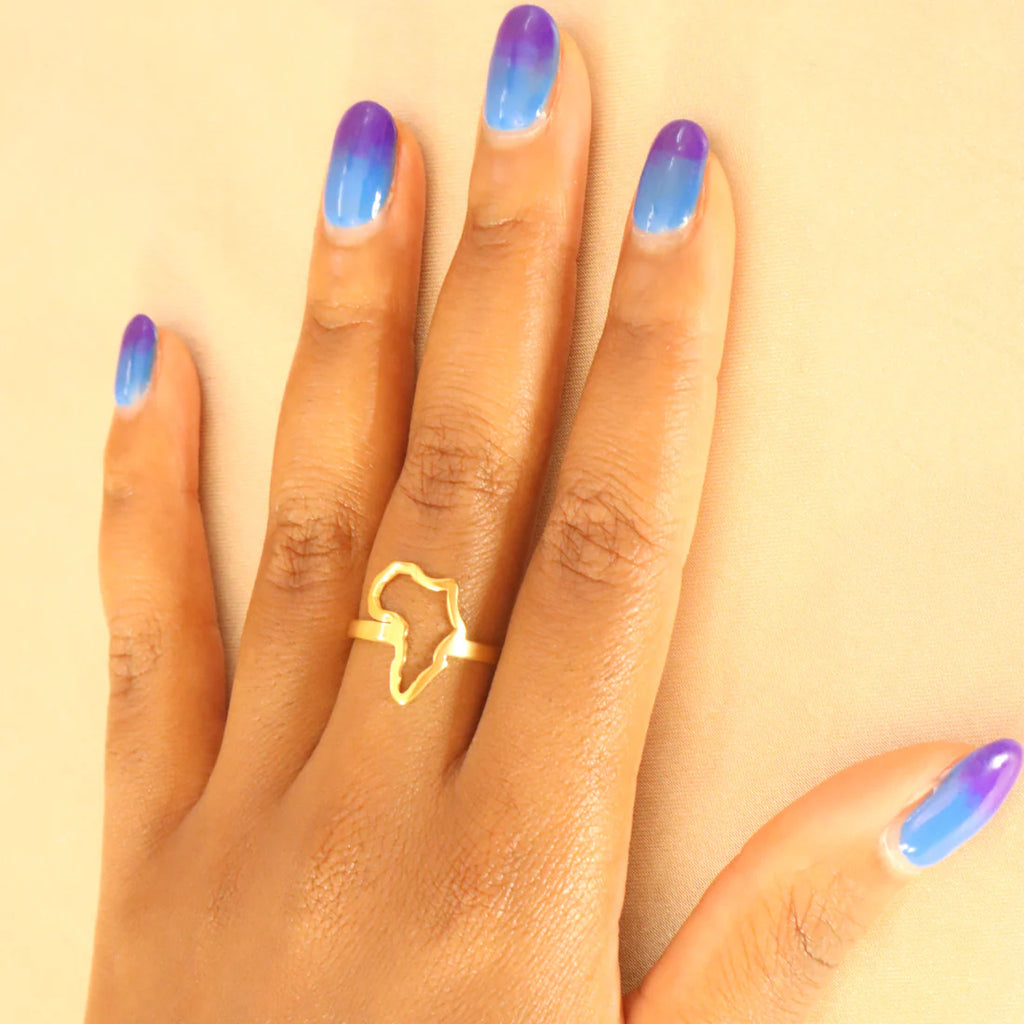 Africa Outline Map Ring