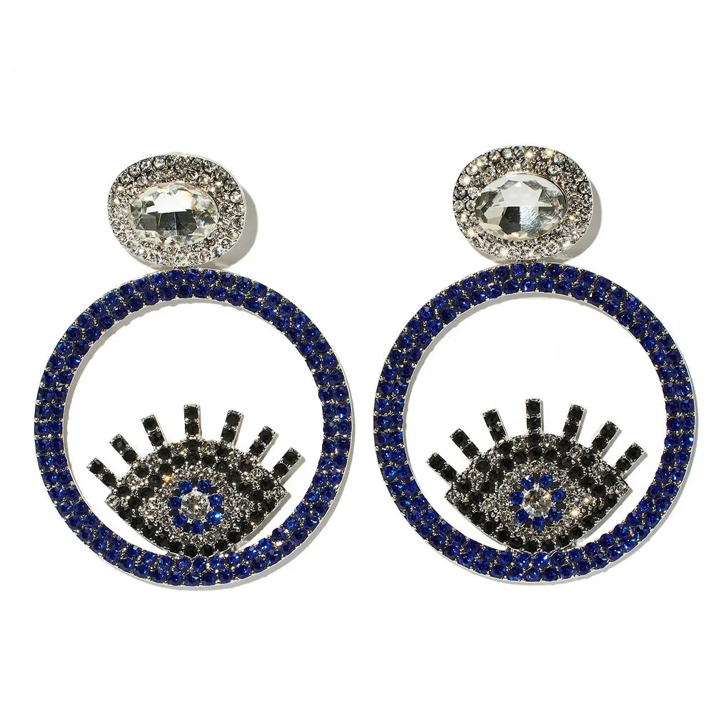 Crystal Eye Drop Earrings