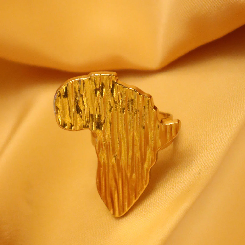 Bintu Africa Map Ring