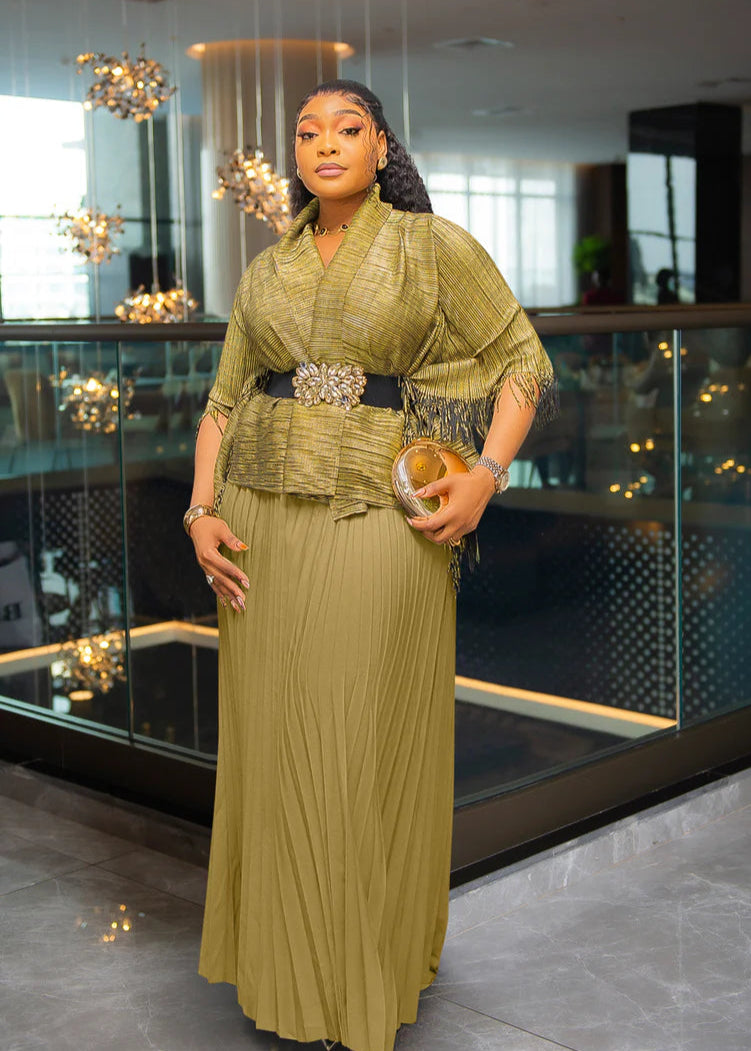 Belle Plisse Pleated Set