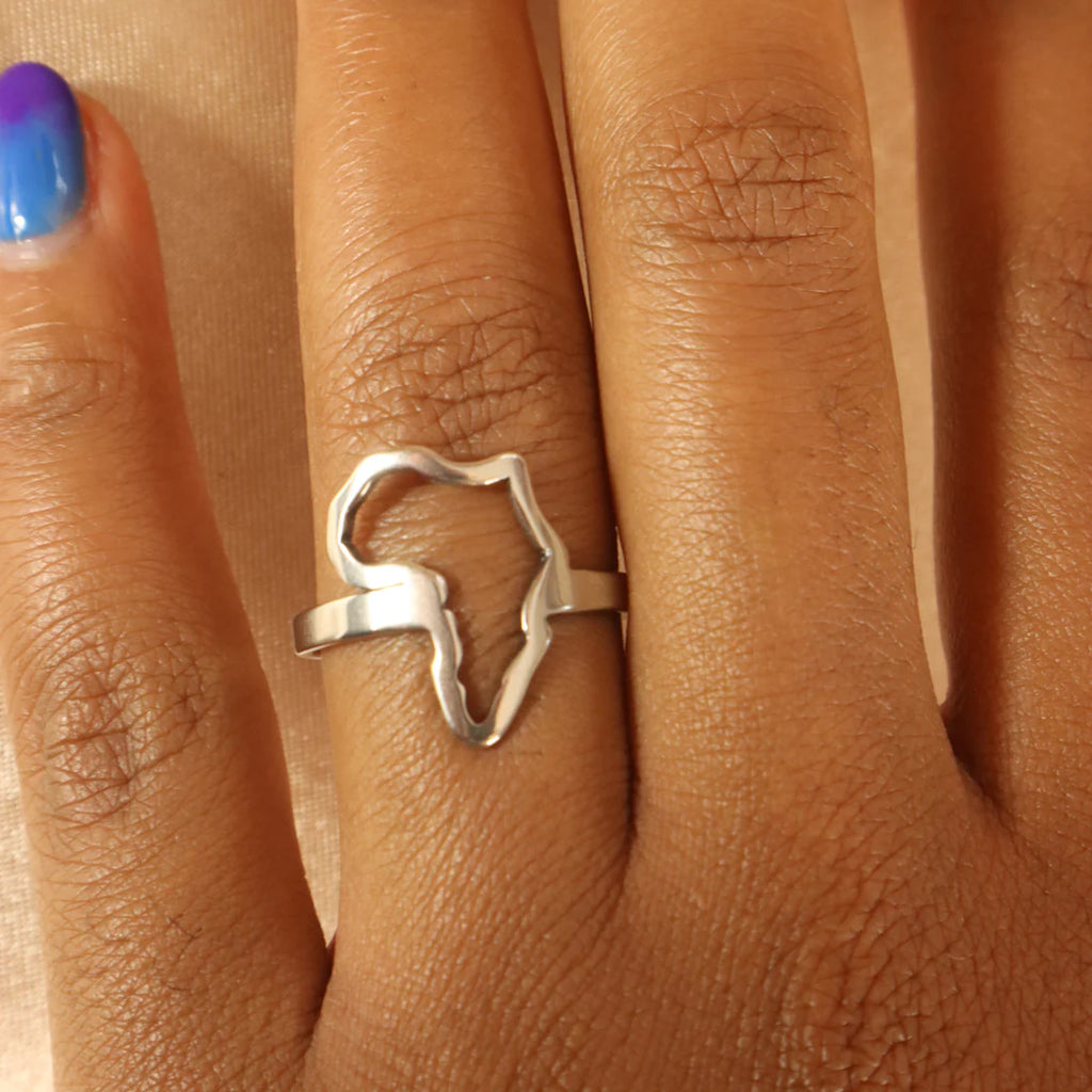 Africa Outline Map Ring