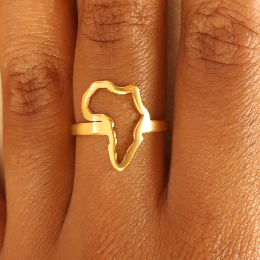 Africa Outline Map Ring