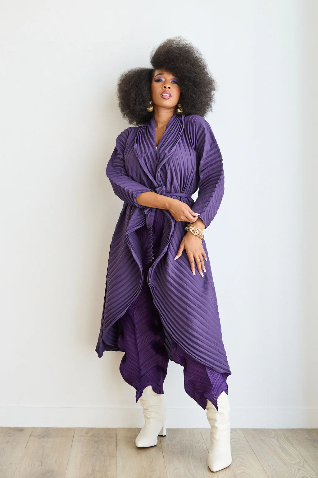 Accordion Pleated Duster