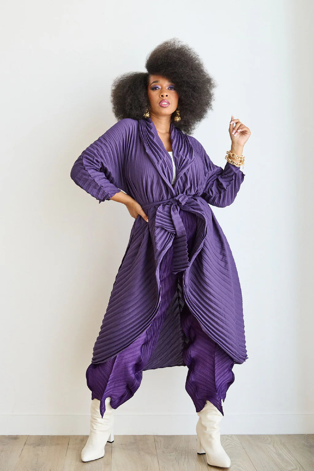 Accordion Pleated Duster