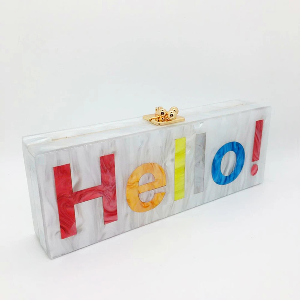 Hello You Statement Clutch