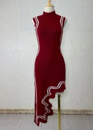 Asymmetrical Wavy Knit