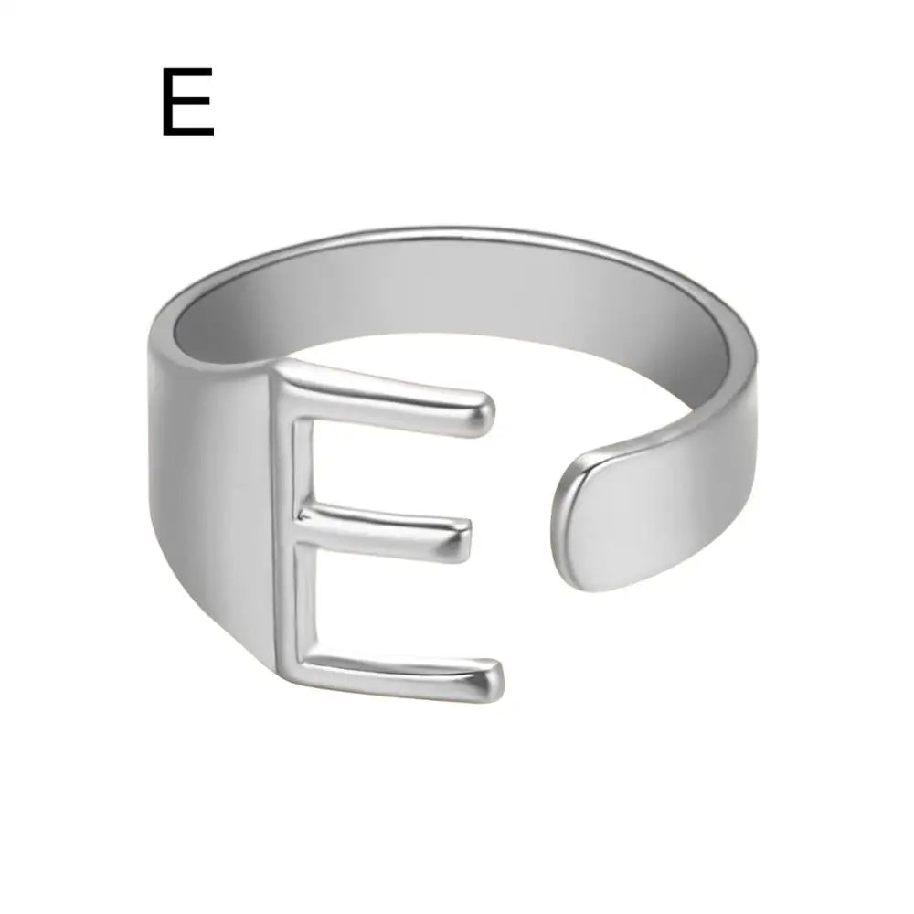 Janis Letter Ring (Silver)