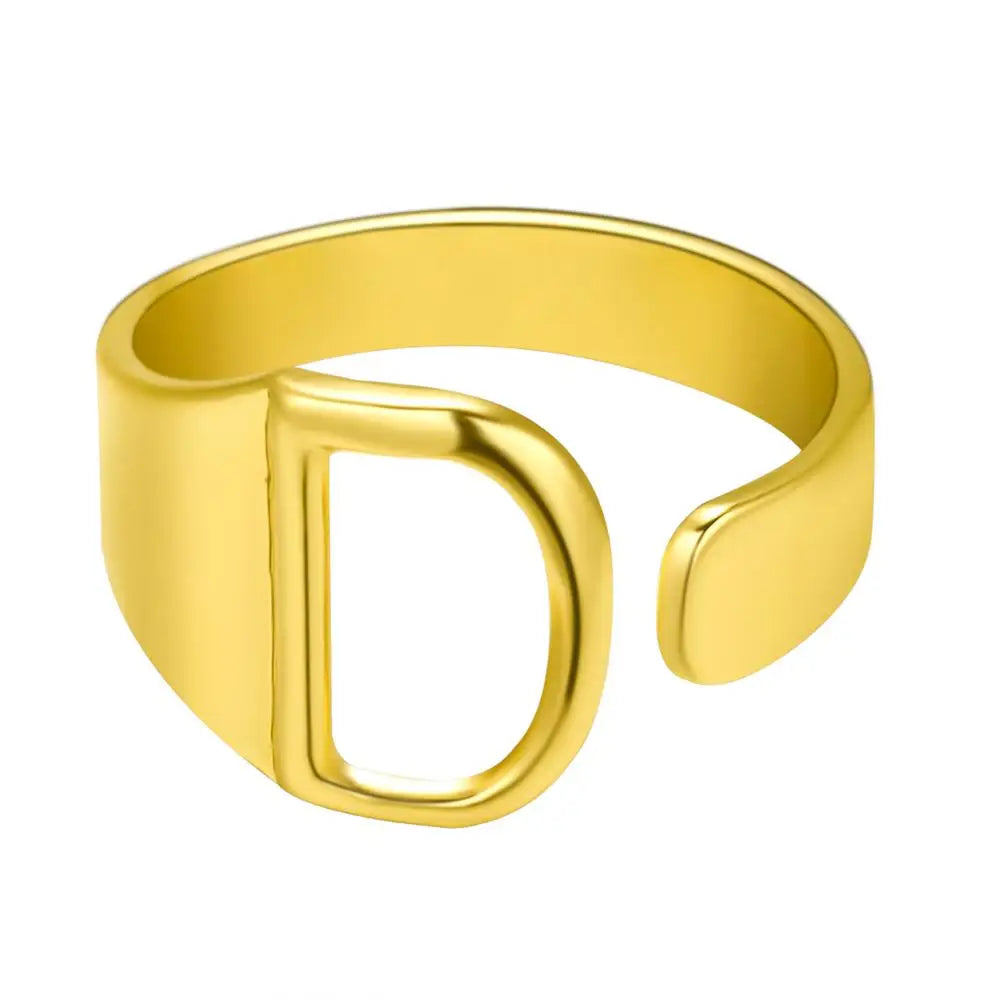 Janis Letter Ring (Gold)