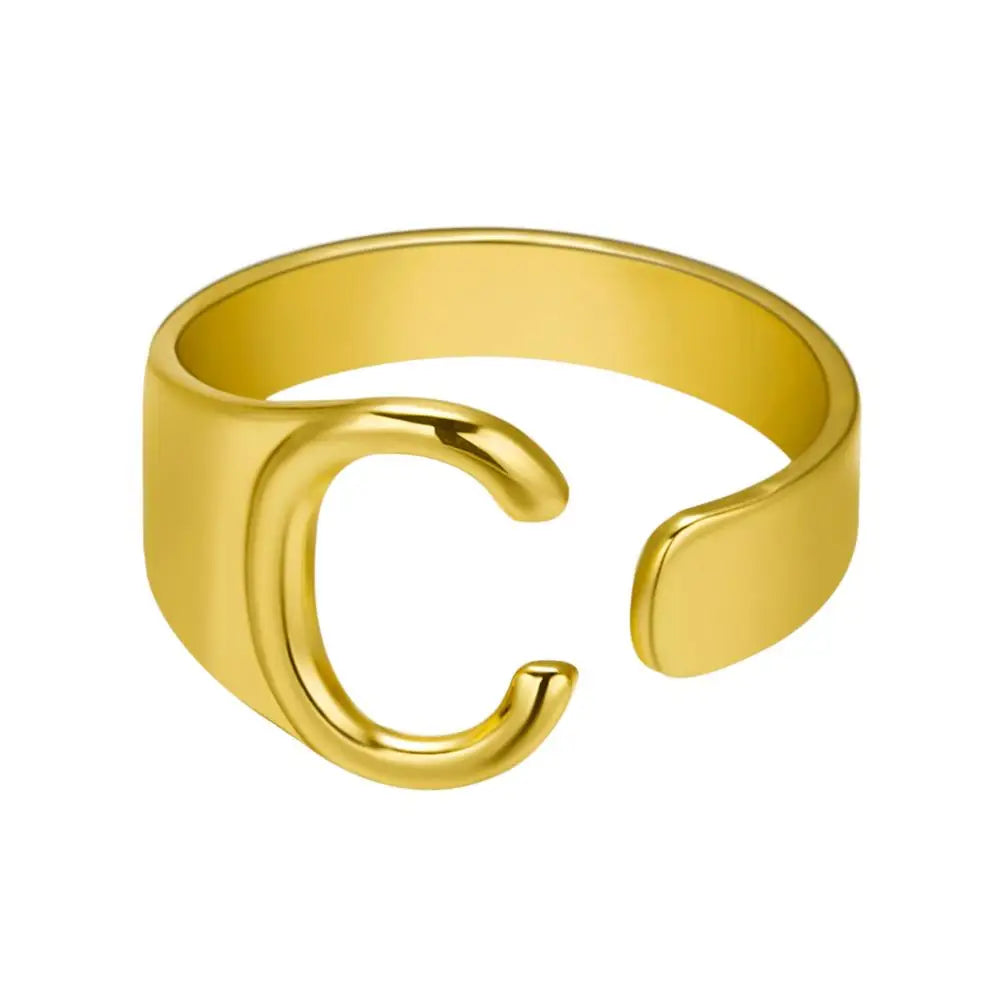 Janis Letter Ring (Gold)