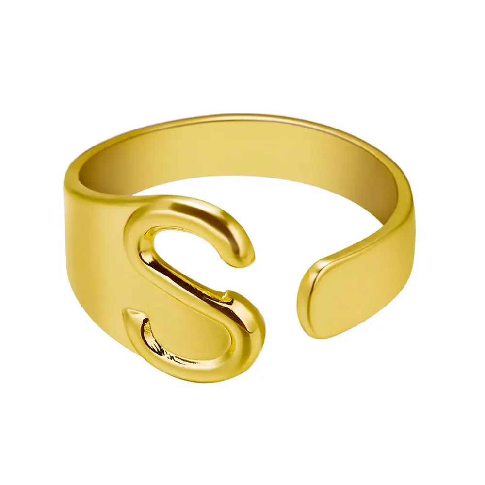 Janis Letter Ring (Gold)