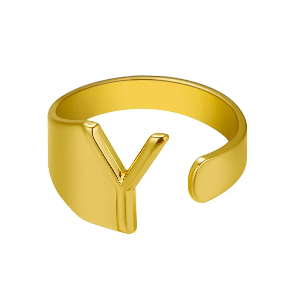 Janis Letter Ring (Gold)