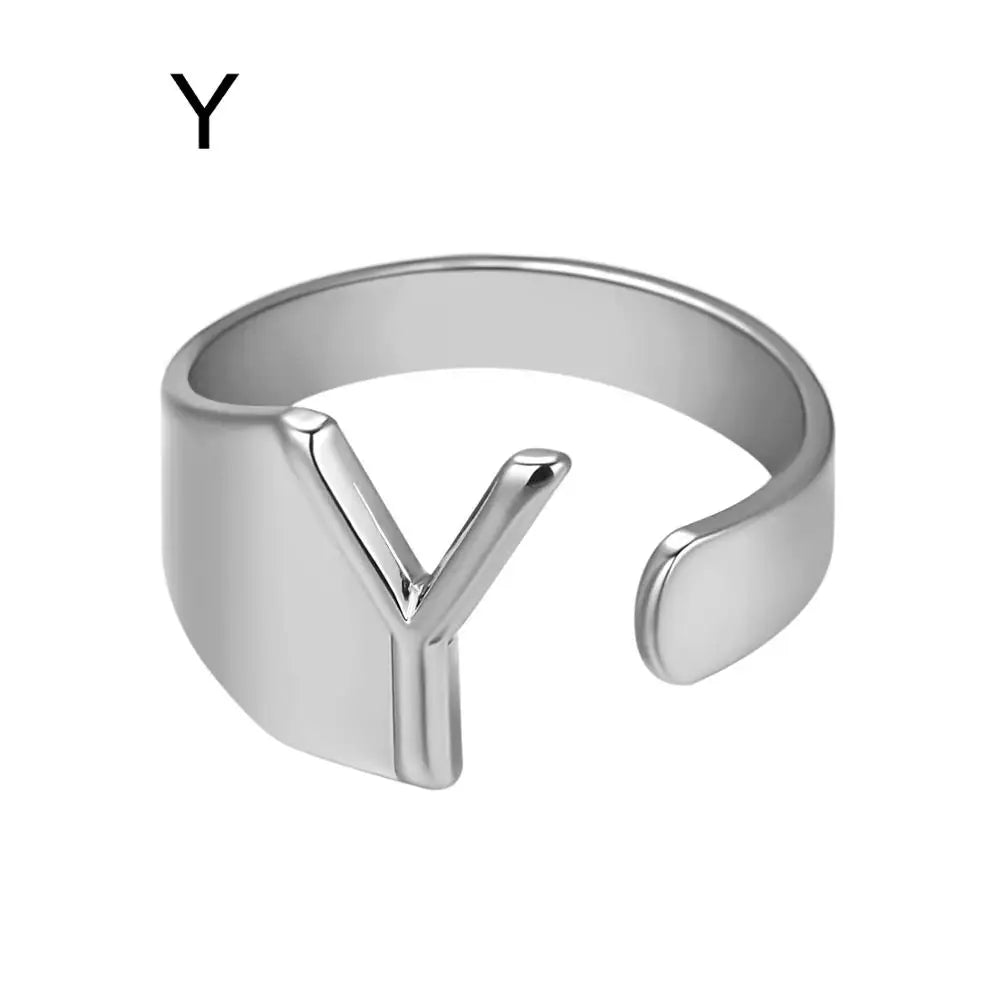 Janis Letter Ring (Silver)