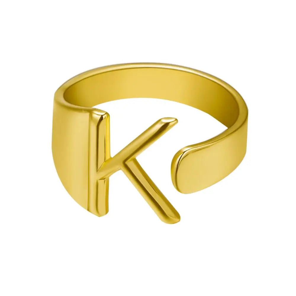 Janis Letter Ring (Gold)