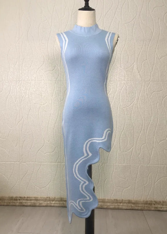 Asymmetrical Wavy Knit