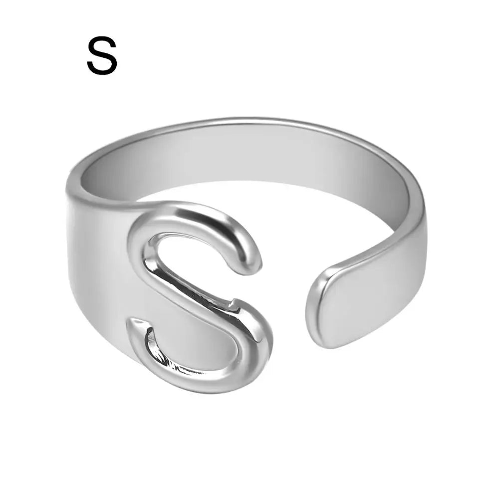 Janis Letter Ring (Silver)