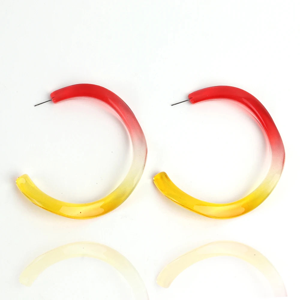 Wavy Acrylic Hoops