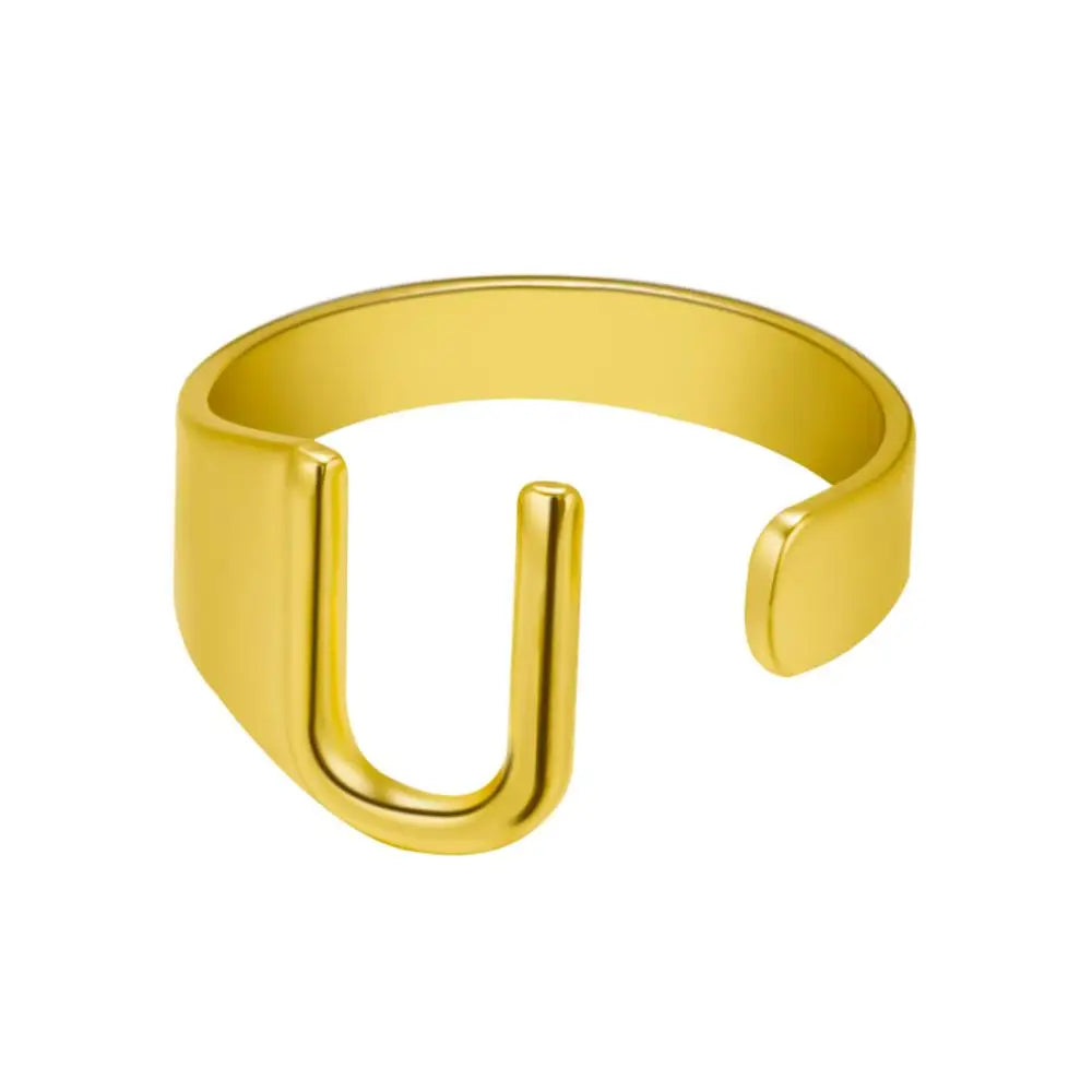 Janis Letter Ring (Gold)