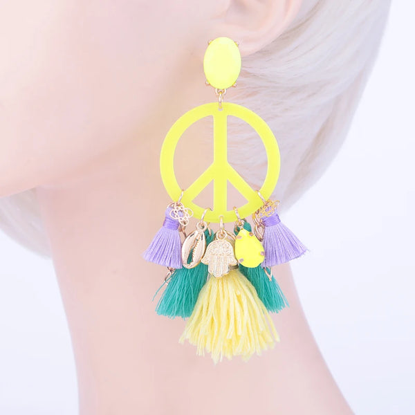 Peace Out Drop Earrings