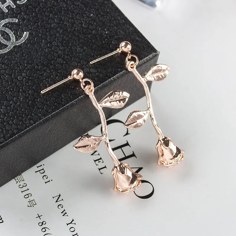 Dainty Rose Earrings