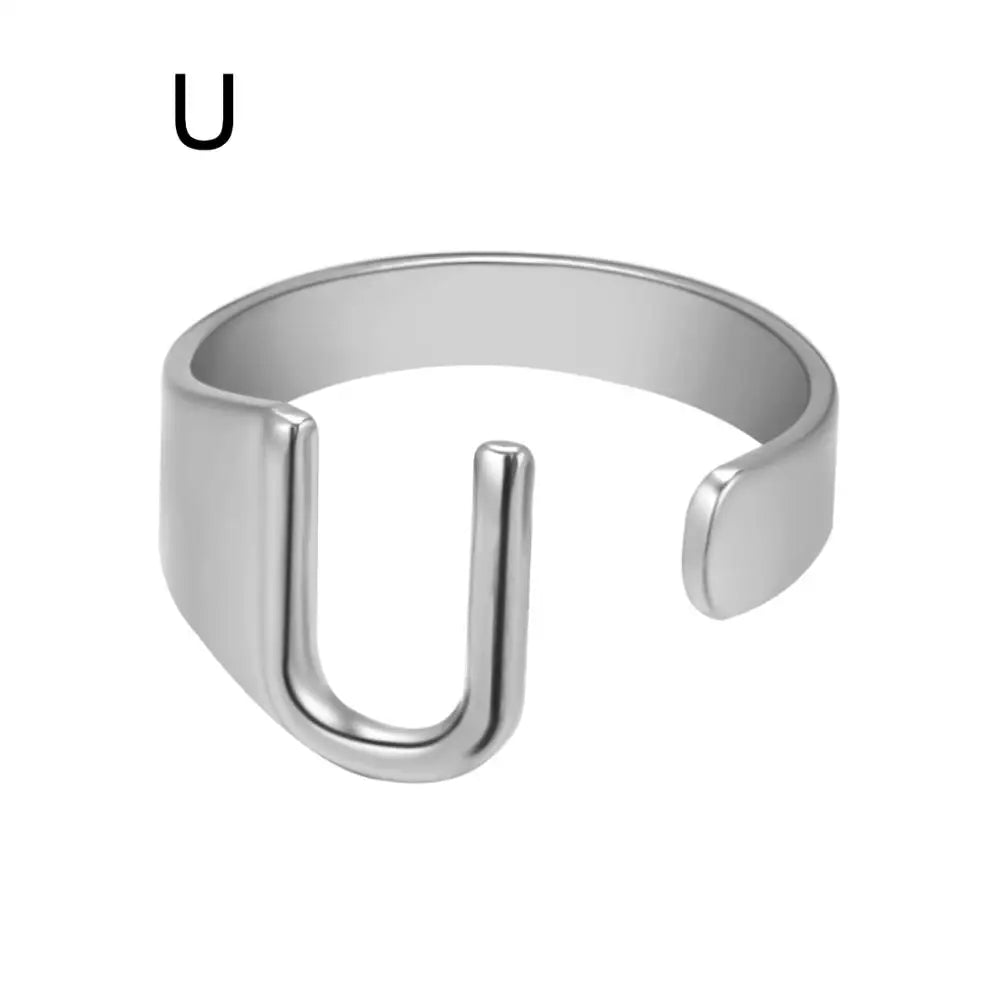 Janis Letter Ring (Silver)