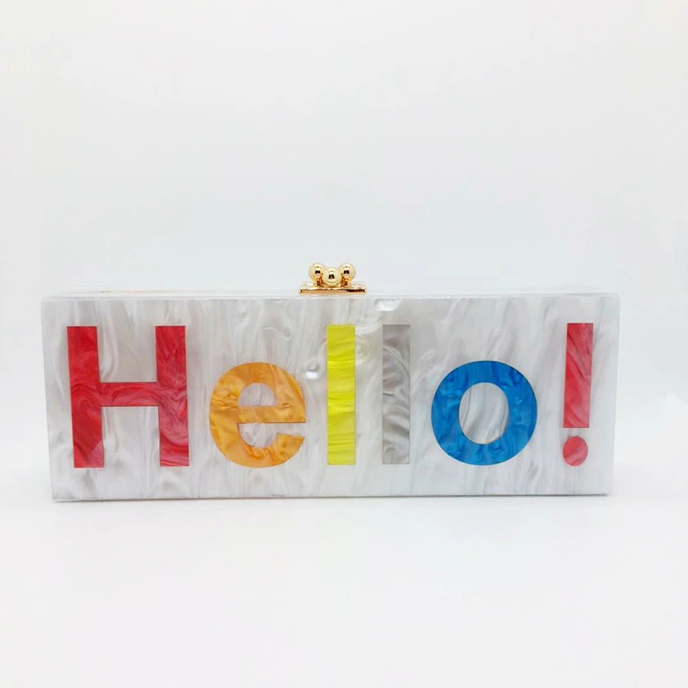 Hello You Statement Clutch