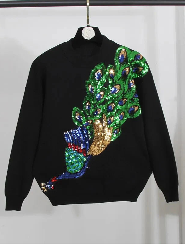 Peacock Sequin Set
