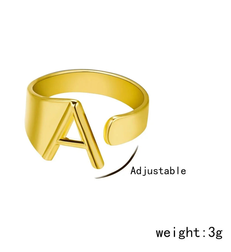 Janis Letter Ring (Gold)