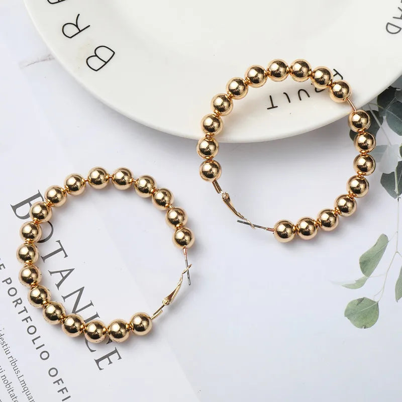 Round Beads Hoops