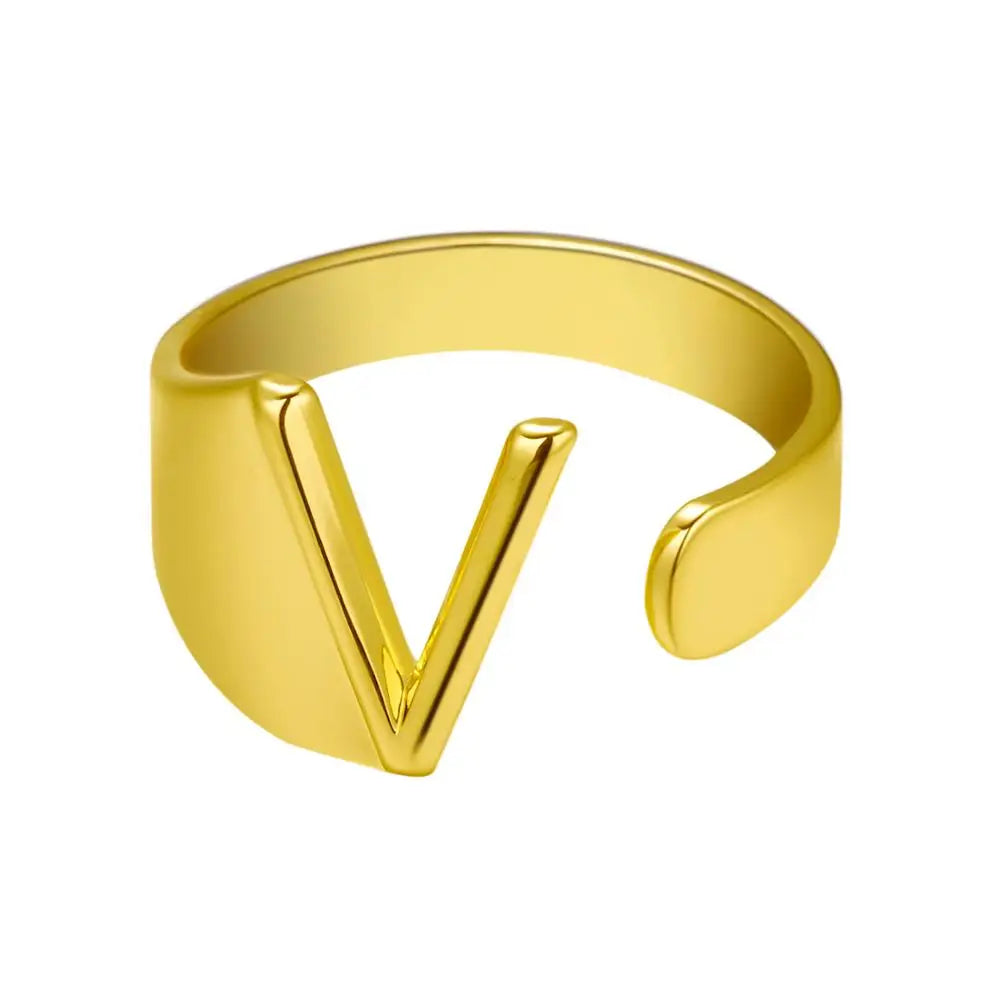 Janis Letter Ring (Gold)