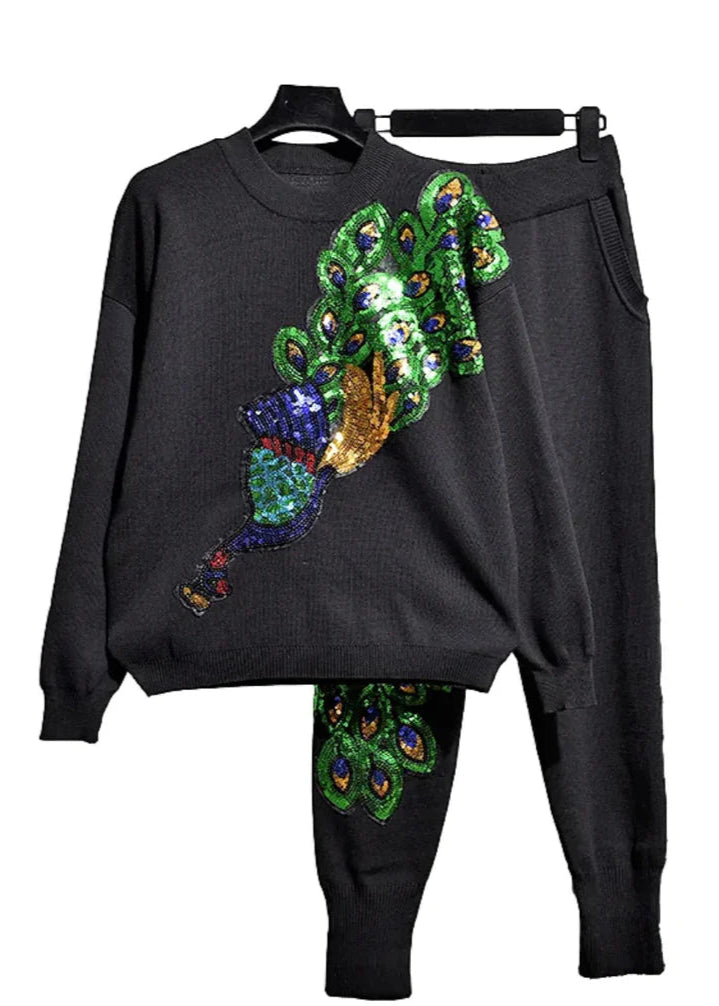 Peacock Sequin Set