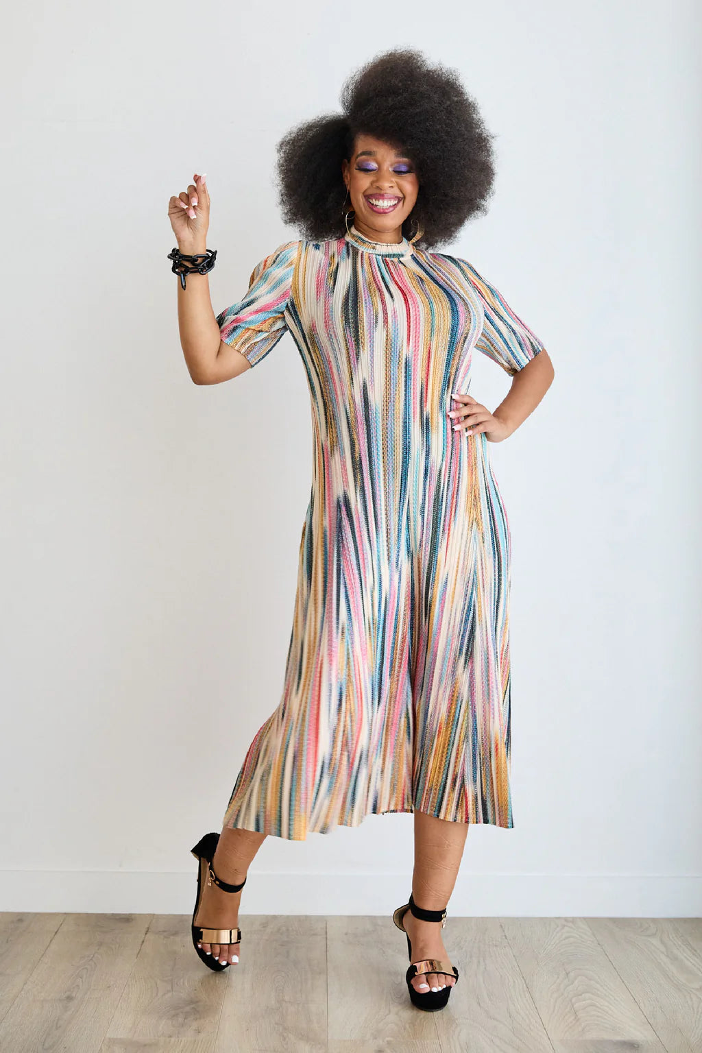 Lateefa Stripe Plisse
