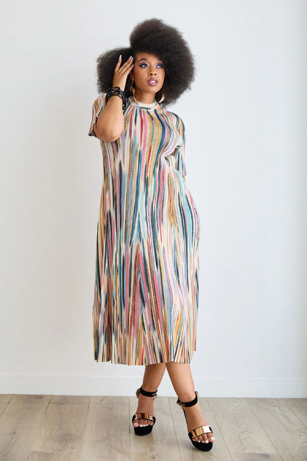 Lateefa Stripe Plisse