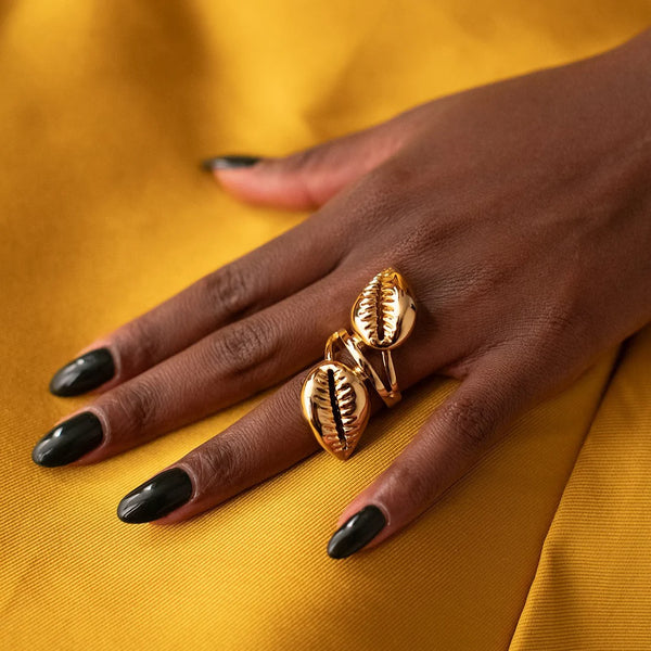 Simone Double Cowrie Ring