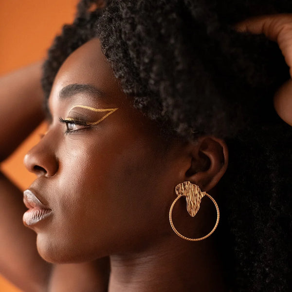 Bintu Africa Map Earrings