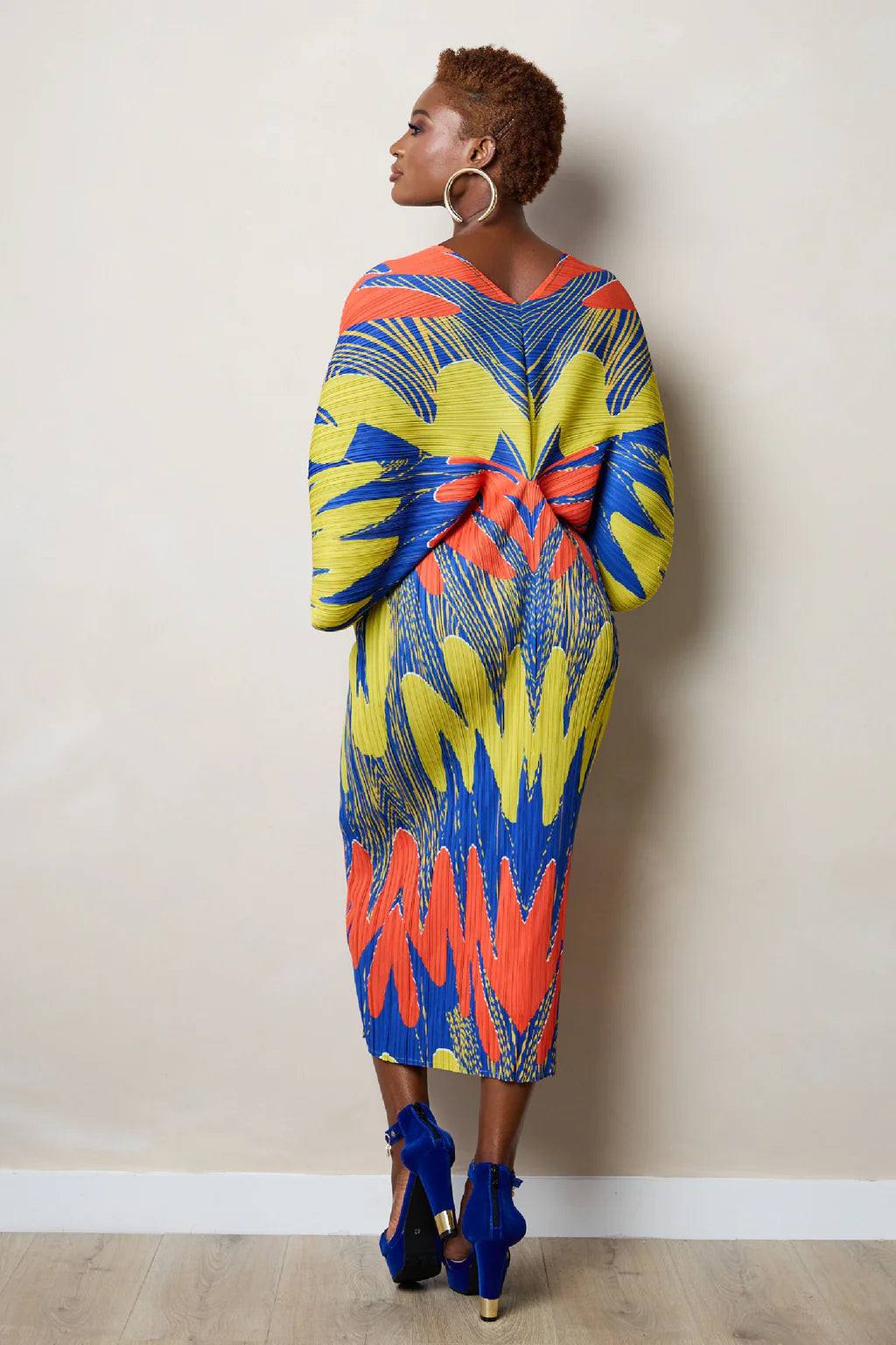 Fern Print Pleated