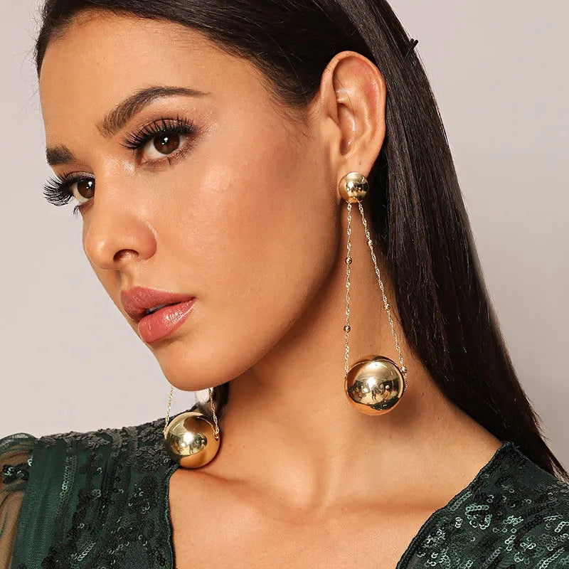 Ball Chain Drop Earrings