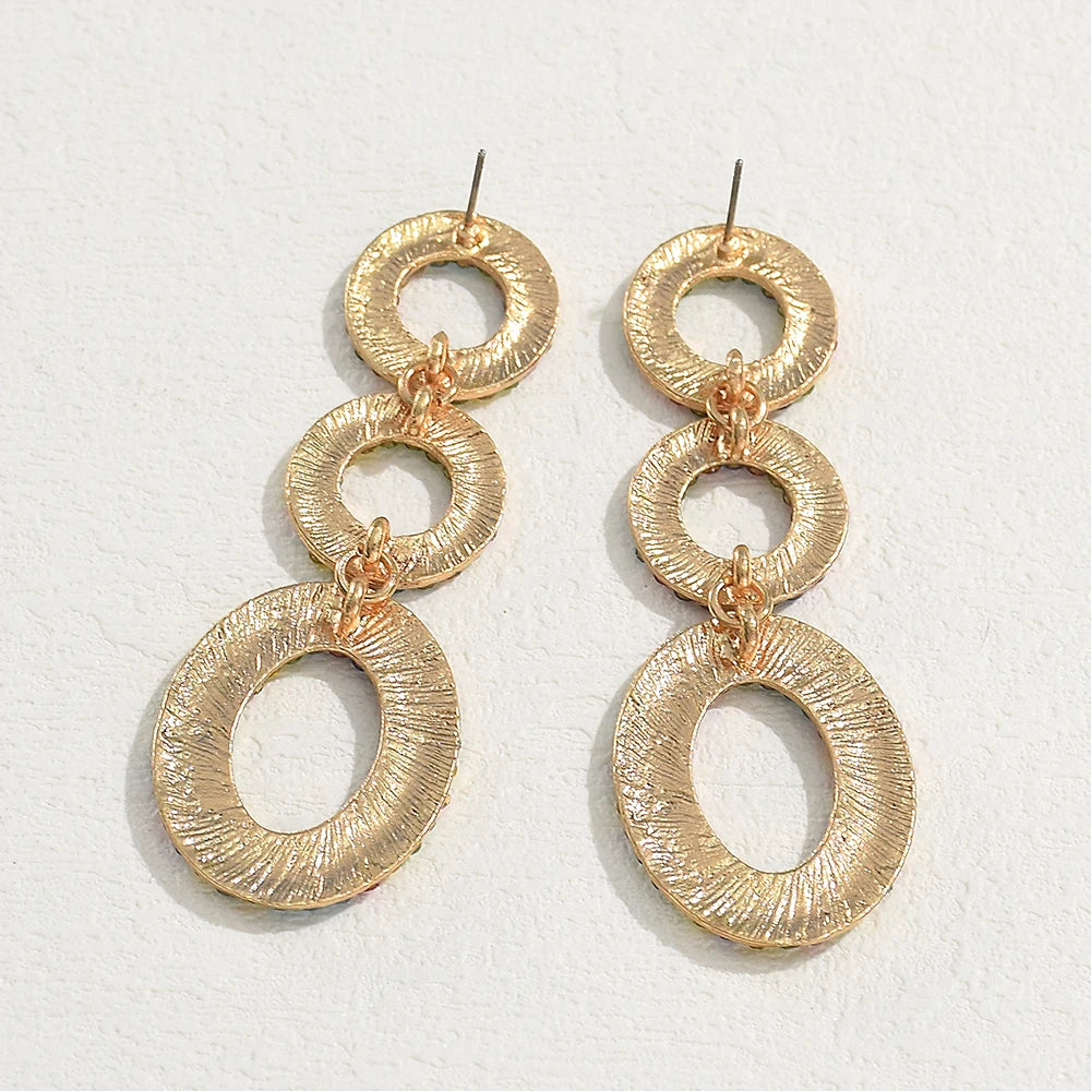 Circle Crystal Earrings