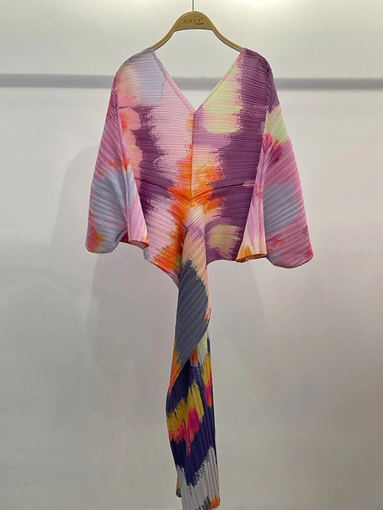 Watercolor Batwing Plisse