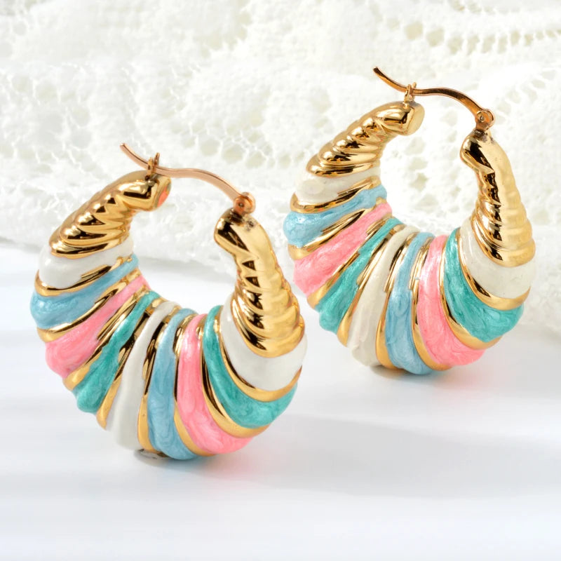 Pastel Chunky Hoops