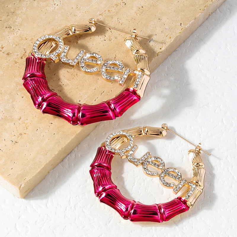 Queen Hoop Earrings