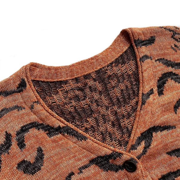 Vintage Leopard V-Neck Cardigan