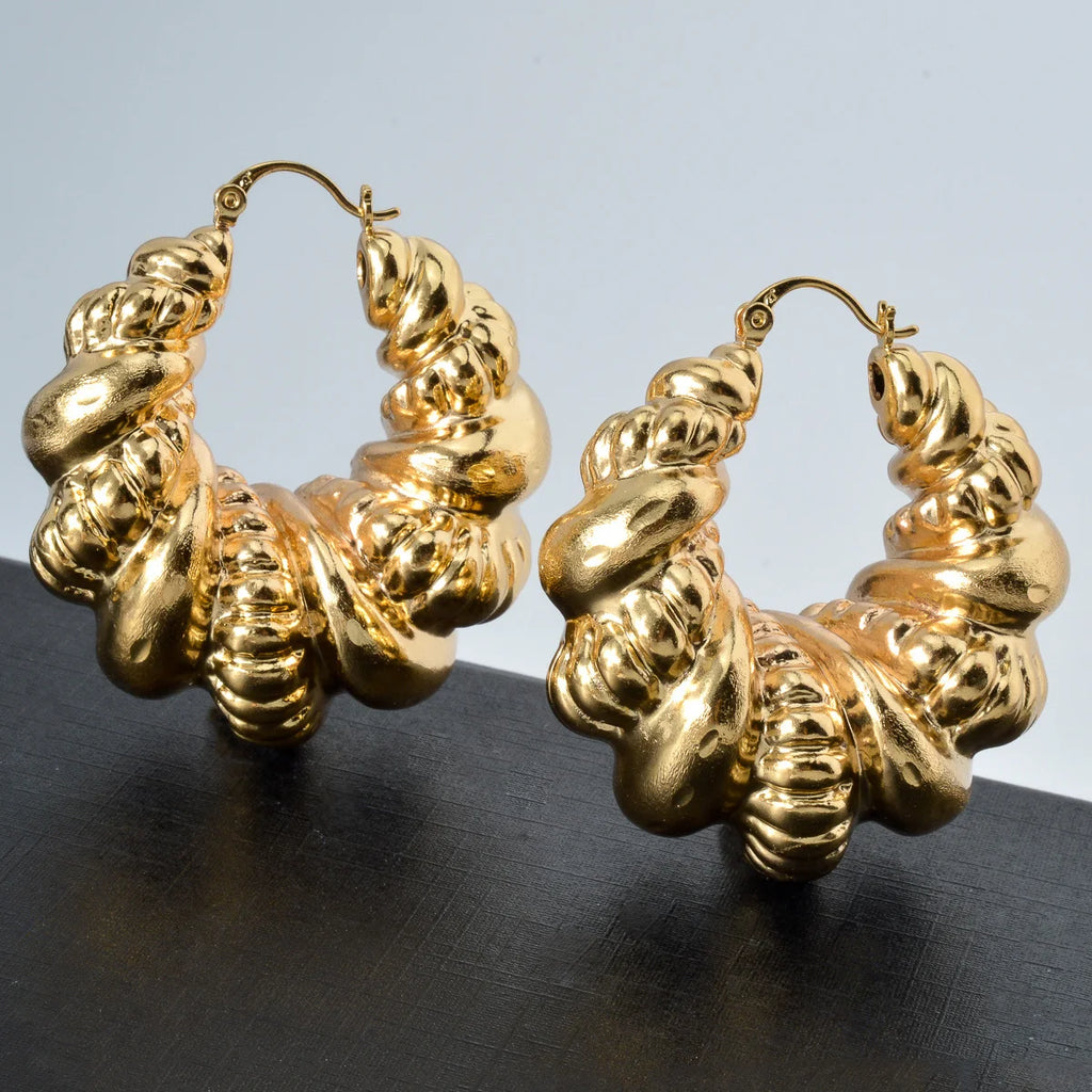 Jemila Chunky Brass Hoops