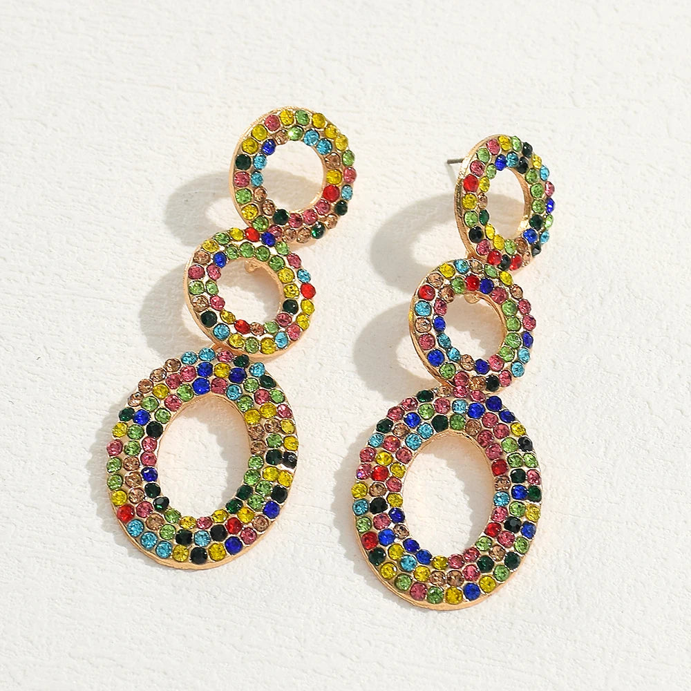 Circle Crystal Earrings