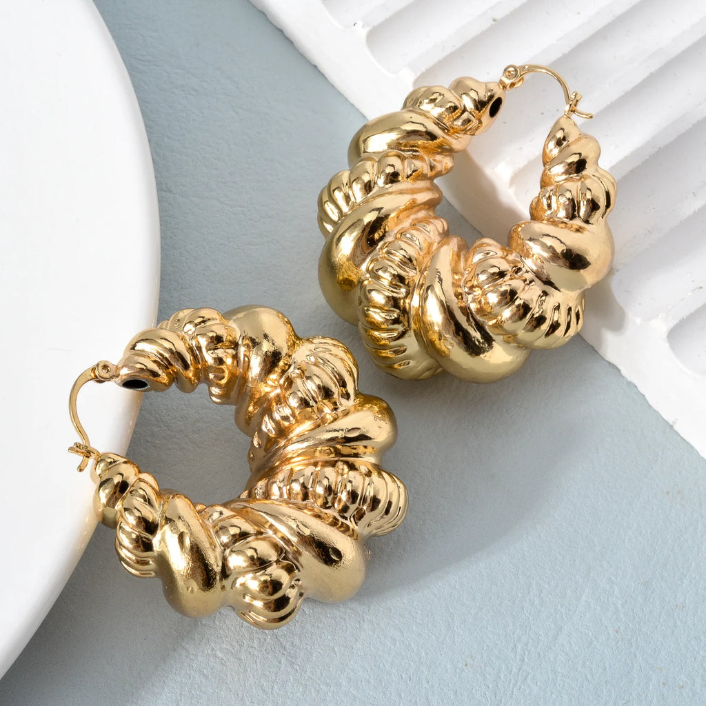 Jemila Chunky Brass Hoops